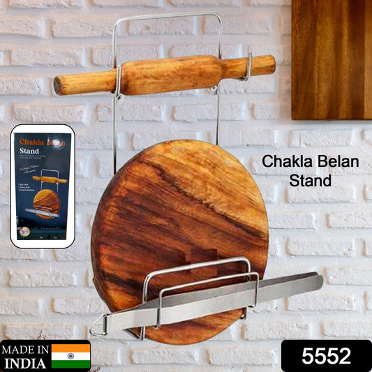Close-up of the CookAura chakla belan stand, highlighting the seamless welding and premium stainless steel finish.
