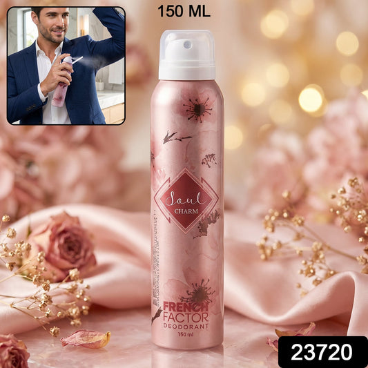 Soul Charm floral deodorant body spray in convenient 150 ML bottle