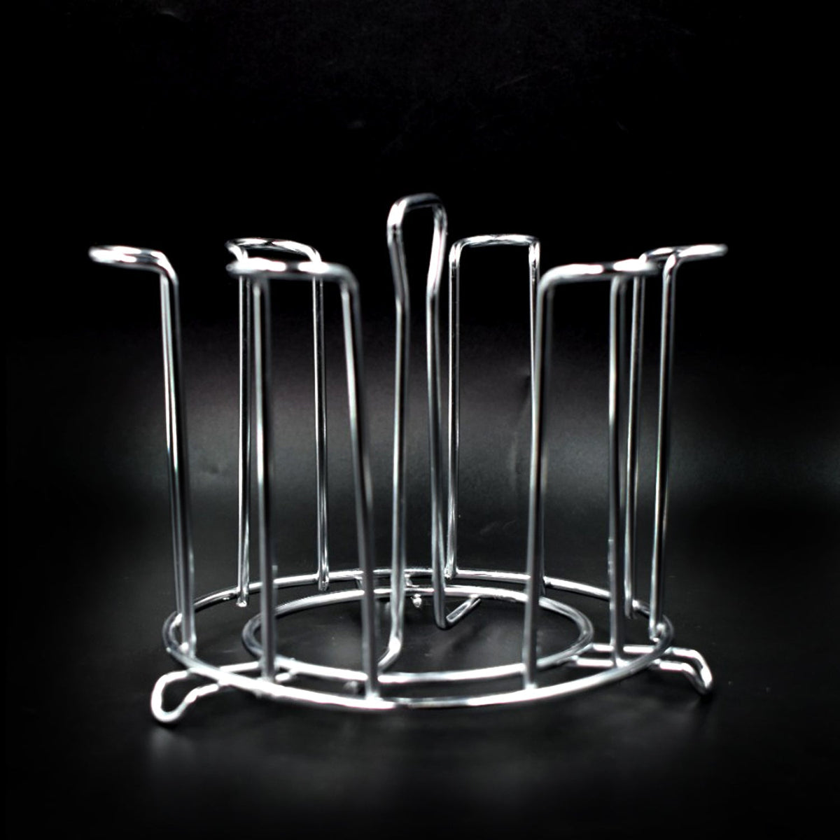 Durable glassware rack designed for safe and accessible storage.