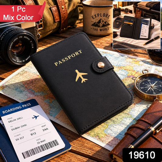 Passport holder wallet organized for travel