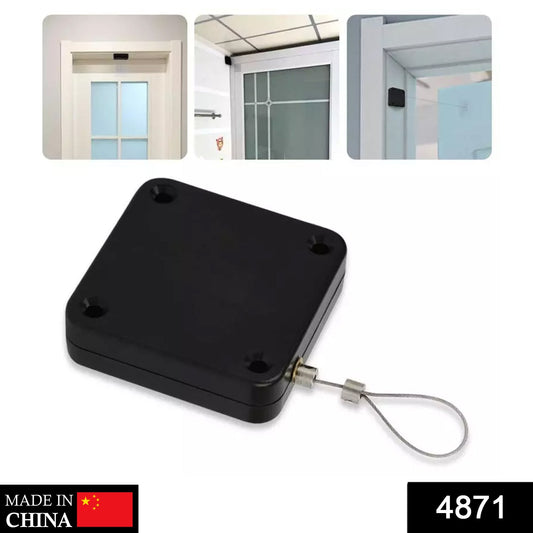 Close-up of the punch-free automatic sensor door closer mechanism.