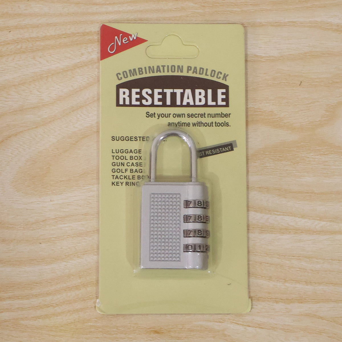 4 Digit Combination Padlock Resettable Number Lock for Luggage and Locker (1 Pc) view 9